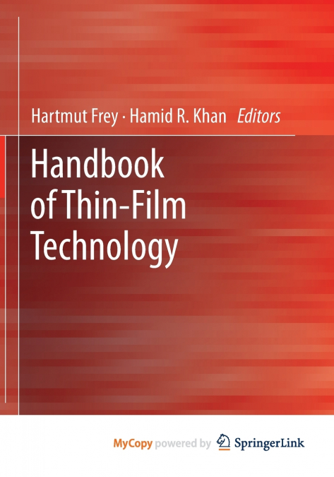 Handbook of Thin Film Technology