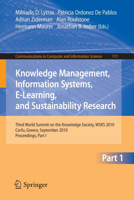 Knowledge Management, Information Systems, E-Learning, and Sustainability Research