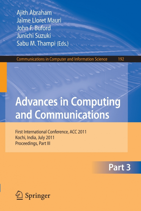 Advances in Computing and Communications, Part III