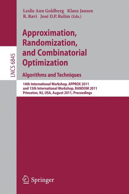 Approximation, Randomization, and Combinatorial Optimization. Algorithms and Techniques