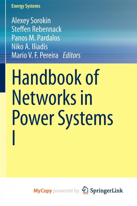 Handbook of Networks in Power Systems I