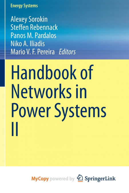 Handbook of Networks in Power Systems II