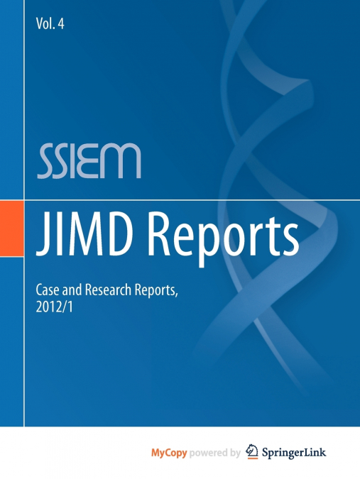 JIMD Reports - Case and Research Reports, 2012/1
