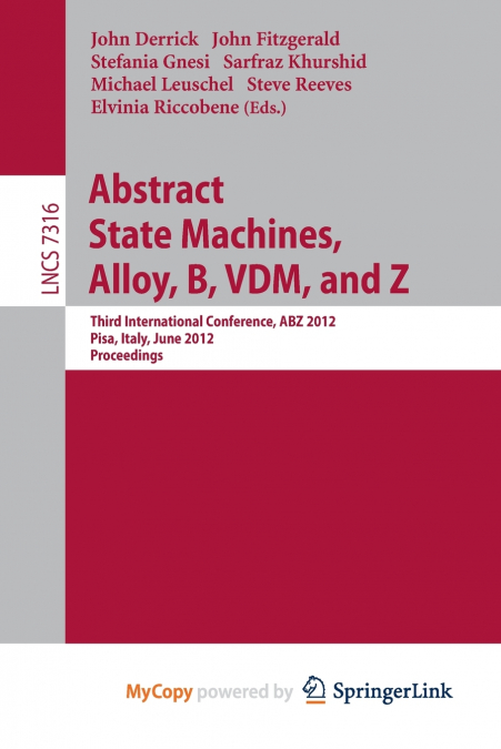 Abstract State Machines, Alloy, B, VDM, and Z