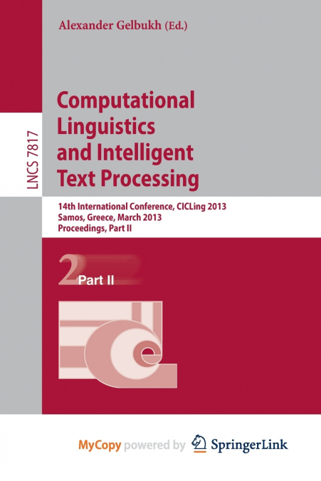 Computational Linguistics and Intelligent Text Processing