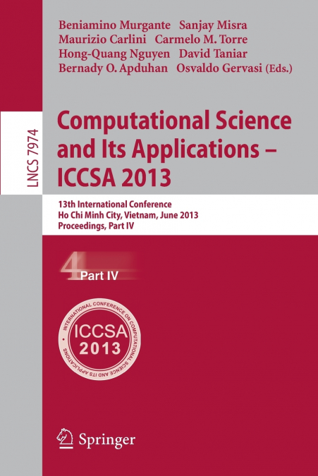 Computational Science and Its Applications -- ICCSA 2013