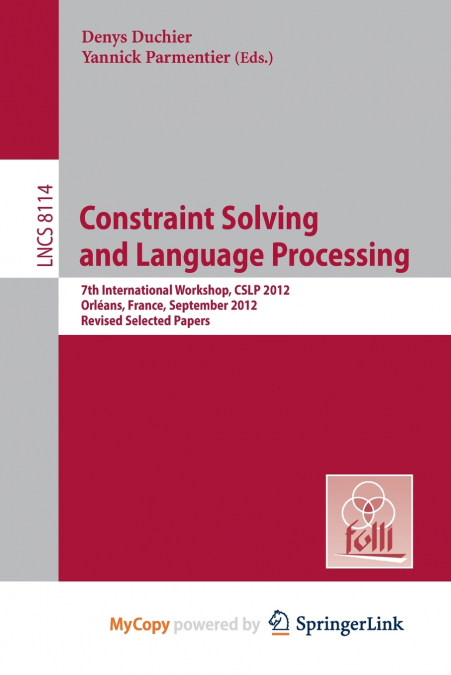 Constraint Solving and Language Processing