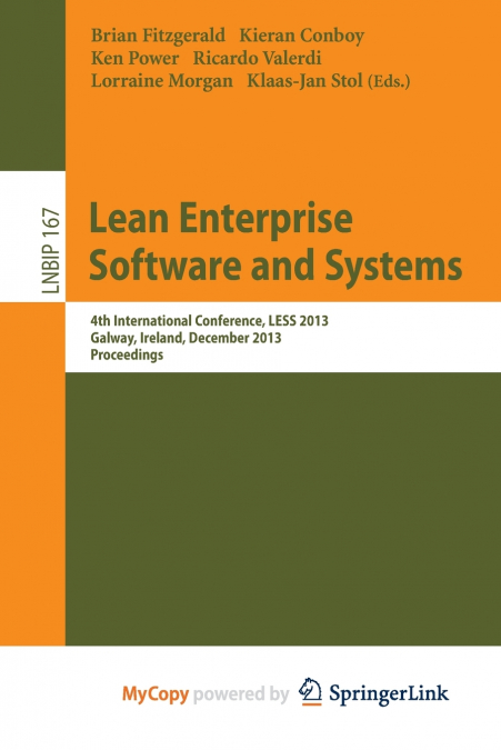 Lean Enterprise Software and Systems