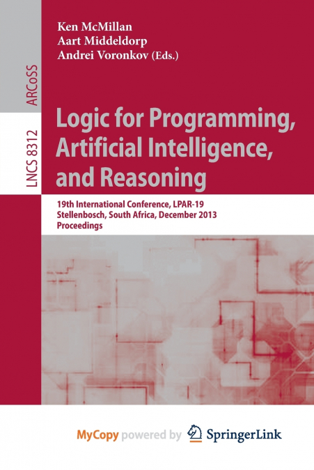 Logic for Programming, Artificial Intelligence, and Reasoning