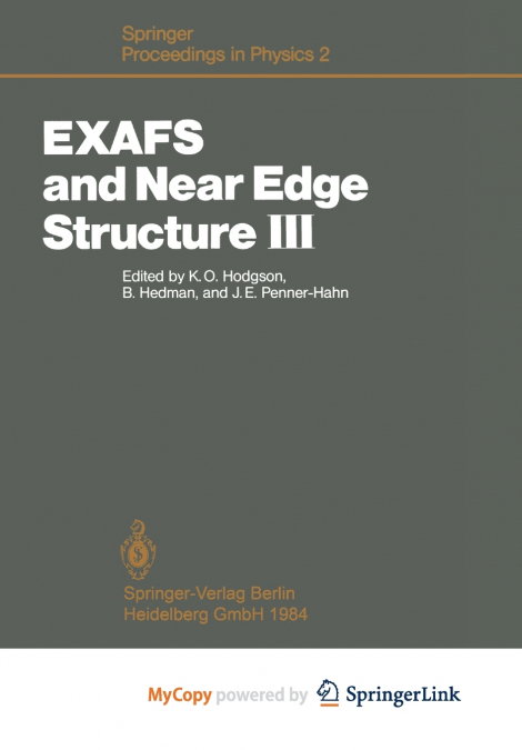 EXAFS and Near Edge Structure III