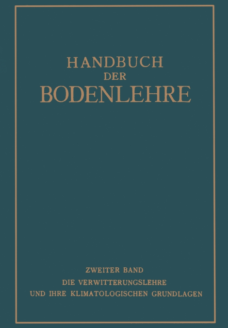 Handbuch Der Bodenlehre