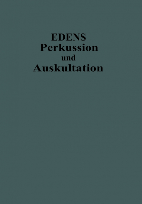 Lehrbuch Der Perkussion Und Auskultation