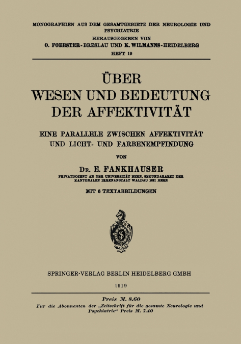 Uber Wesen Und Bedeutung Der Affektivitat