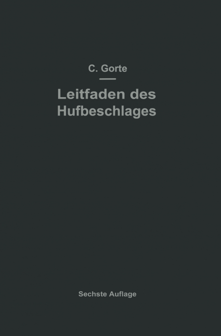 Leitfaden Des Hufbeschlages