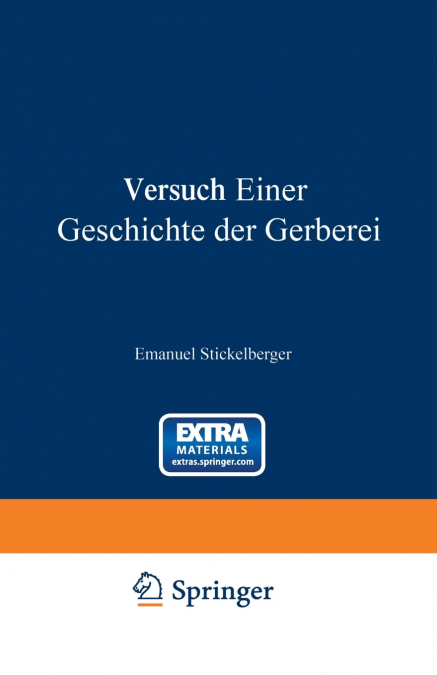 Versuch Einer Geschichte Der Gerberei