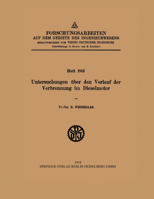 Untersuchungen Uber Den Verlauf Der Verbrennung Im Dieselmotor