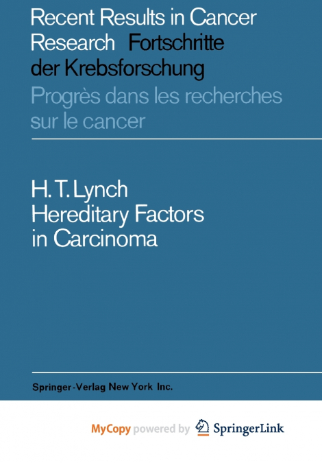 Hereditary Factors in Carcinoma