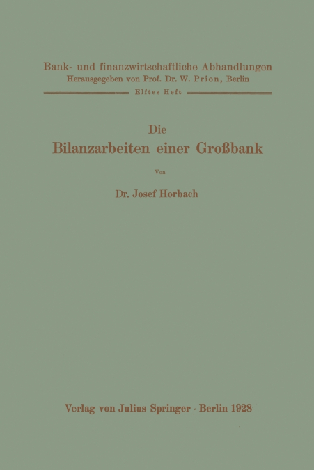 Die Bilanzarbeiten einer Großbank