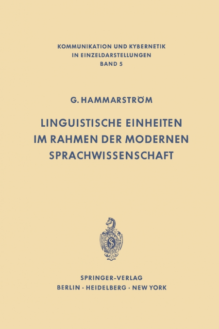Linguistische Einheiten Im Rahmen Der Modernen Sprachwissenschaft