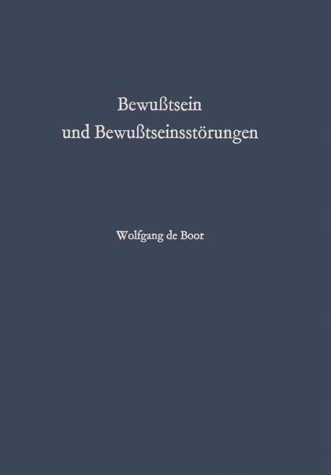 Bewusstsein Und Bewusstseinsstorungen