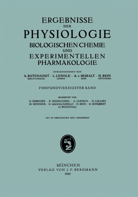 Ergebnisse Der Physiologie Biologischen Chemie Und Experimentellen Pharmakologie