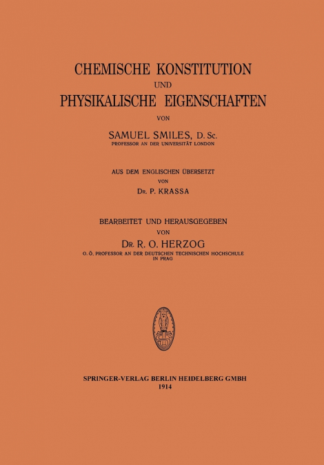 Chemische Konstitution Und Physikalische Eigenschaften