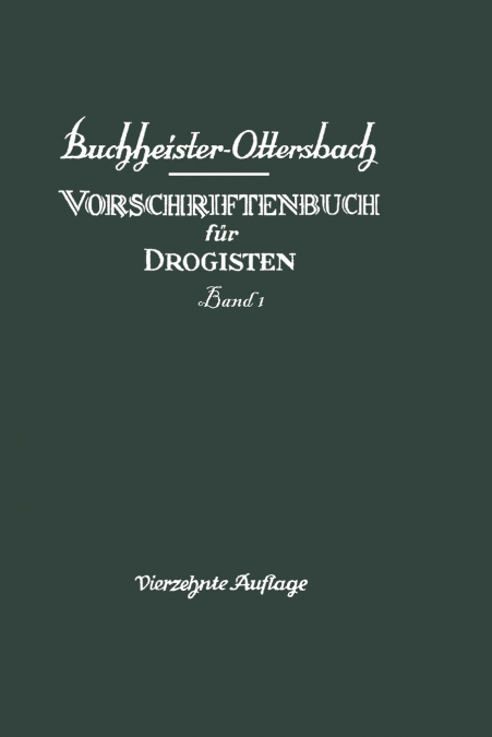 Vorschriftenbuch für Drogisten