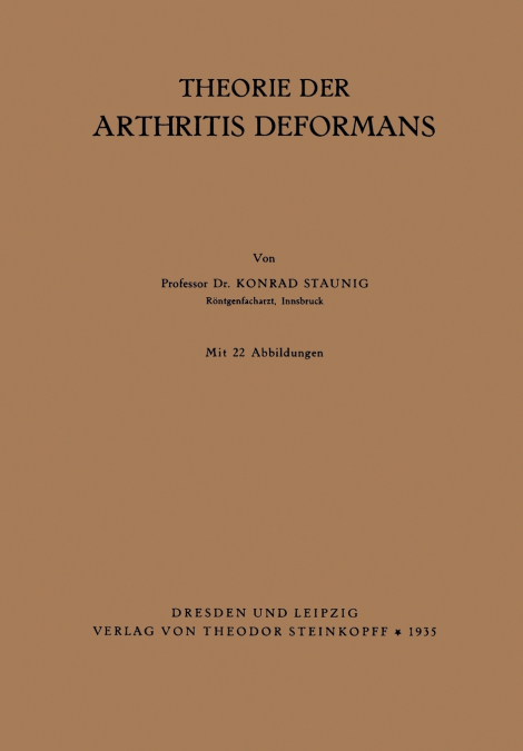 Theorie Der Arthritis Deformans