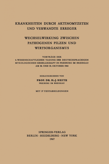 Krankheiten Durch Aktinomyzeten und Verwandte Erreger Wechselwirkung Zwischen Pathogenen Pilzen und Wirtsorganismus