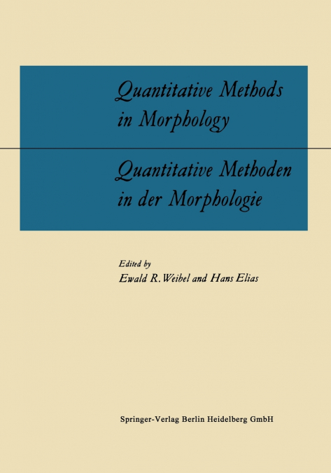 Quantitative Methods in Morphology / Quantitative Methoden in Der Morphologie