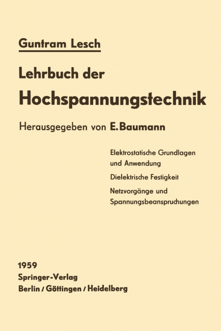 Lehrbuch Der Hochspannungstechnik