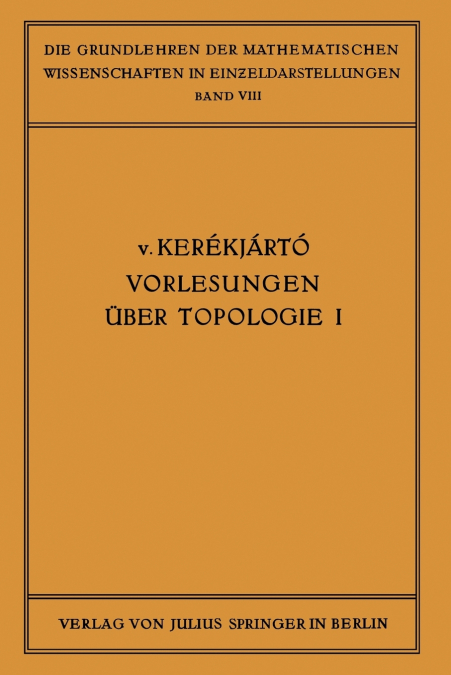 Vorlesungen Uber Topologie