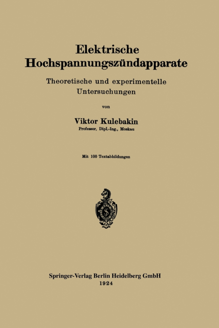 Elektrische Hochspannungszündapparate