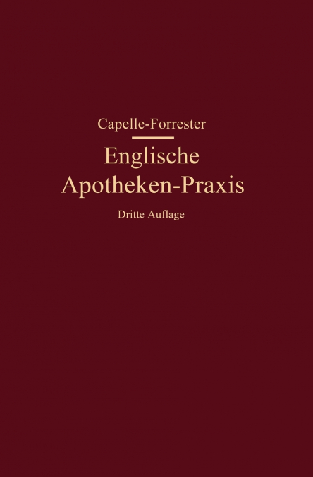 Englische Apotheken-Praxis