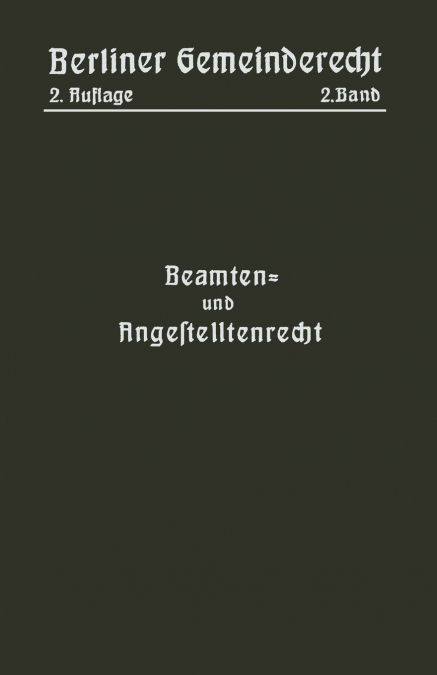 Beamten- Und Angestelltenrecht