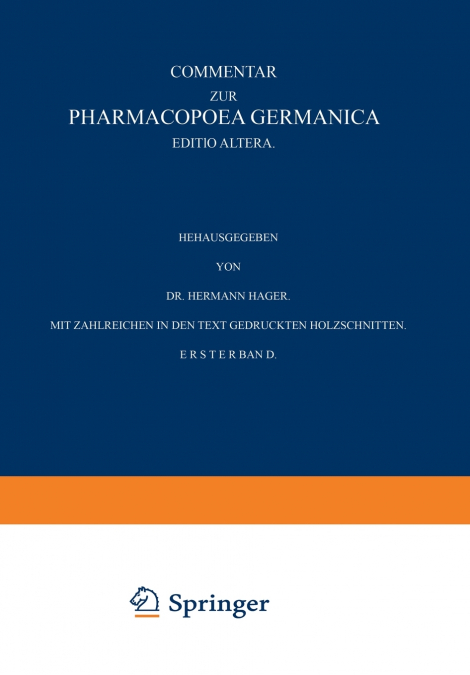 Commentar zur Pharmacopoea Germanica