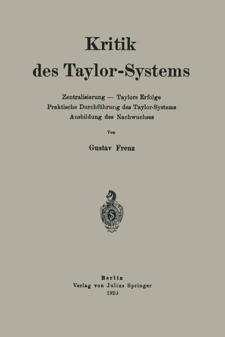 Kritik des Taylor-Systems