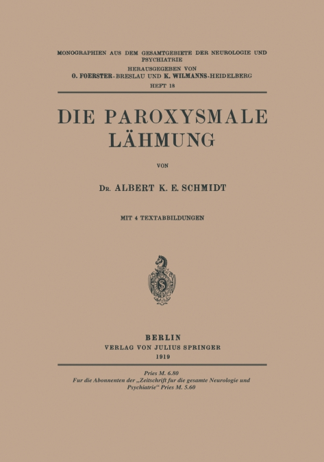 Die Paroxysmale Lähmung