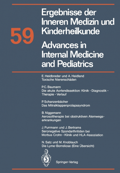 Advances in Internal Medicine and Pediatrics / Ergebnisse Der Inneren Medizin Und Kinderheilkunde