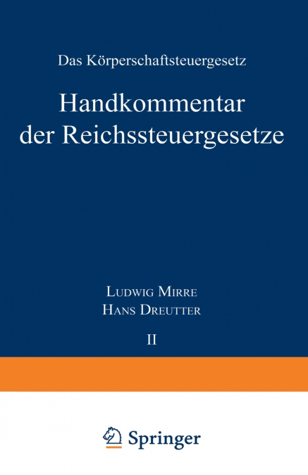 Handkommentar der Reichssteuergeseße