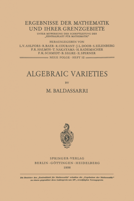 Algebraic Varieties