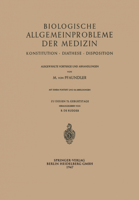 Biologische Allgemeinprobleme Der Medizin