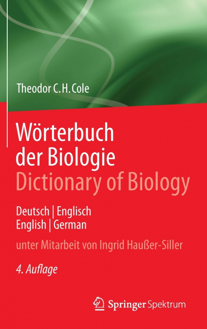 Wörterbuch der Biologie  Dictionary of Biology