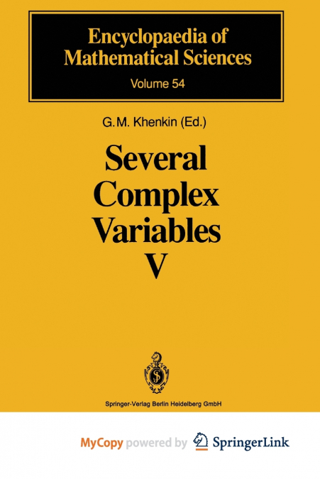 Several Complex Variables V