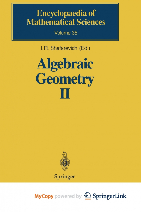 Algebraic Geometry II