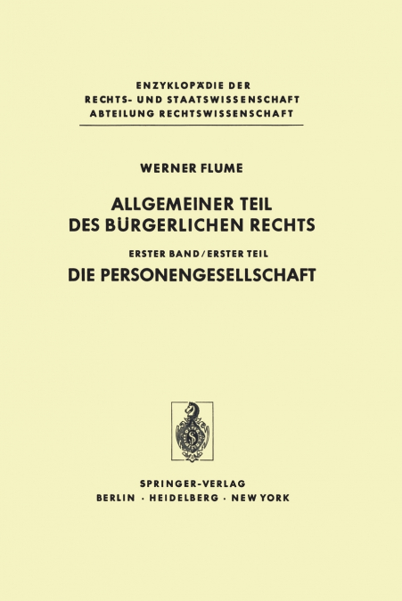 Allgemeiner Teil Des Burgerlichen Rechts