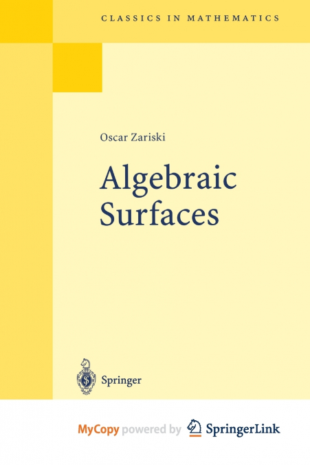 Algebraic Surfaces