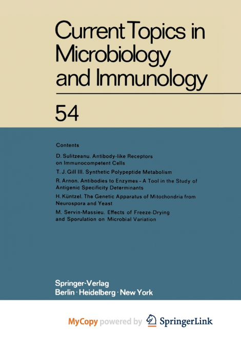 Current Topics in Microbiology and Immunology