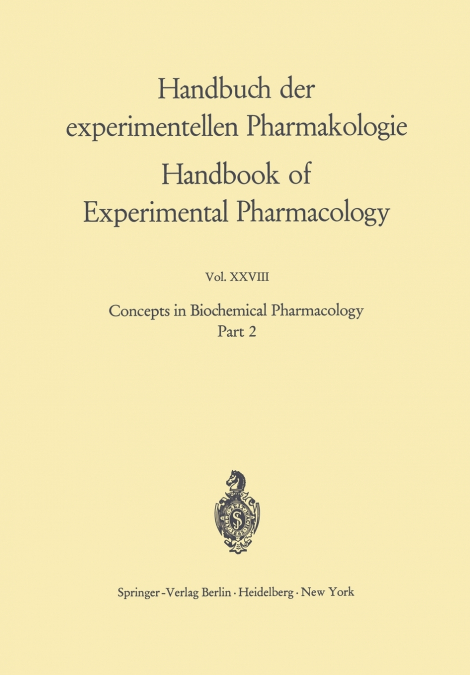 Concepts in Biochemical Pharmacology