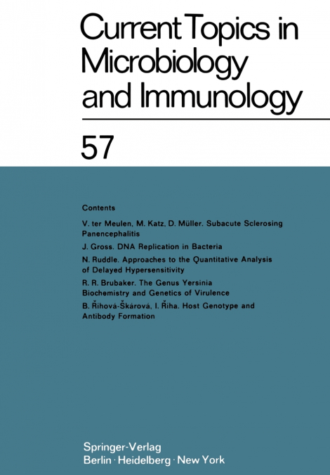 Current Topics in Microbiology and Immunology